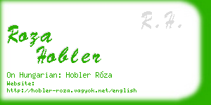 roza hobler business card